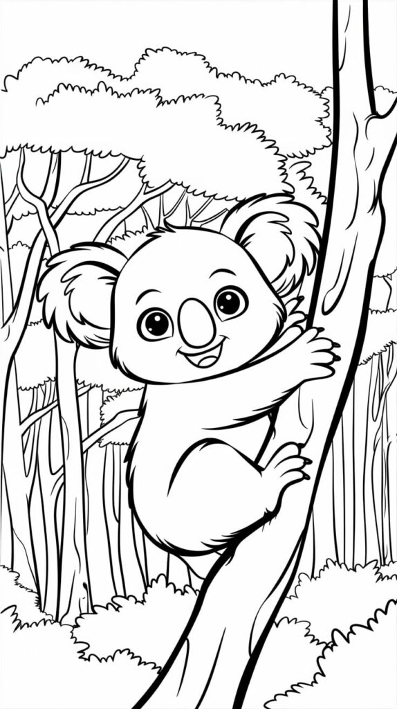 koala printable coloring pages