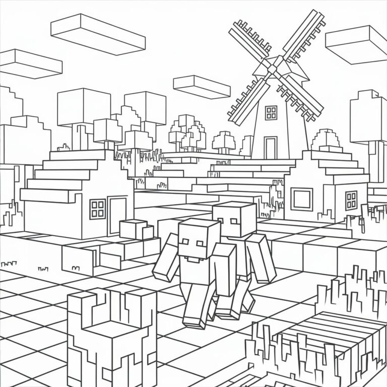 mutant mods minecraft coloring page - AZkleur