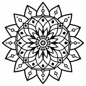 kleurplaat mandala hart