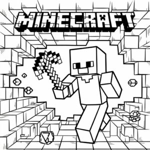 coloring minecraft pages