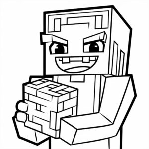 minecraft mutent mobs zombie coloring page