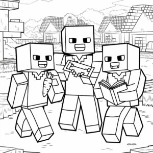 minecraft free coloring pages