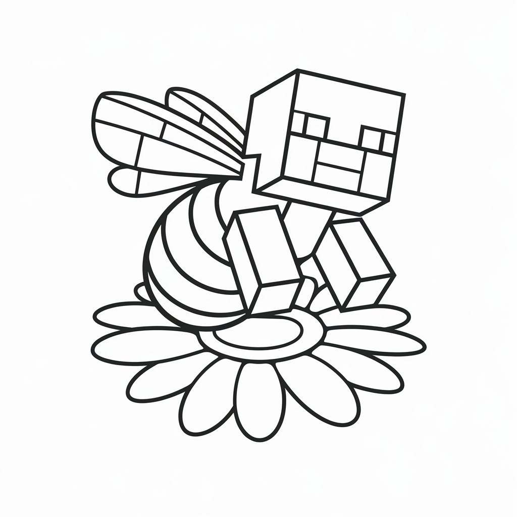 kleurplaat minecraft logo