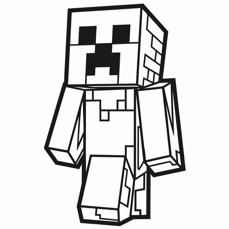 Minecraft Ausmalbilder – 26 druckbare Seiten zum Ausmalen, kostenlos