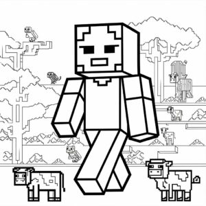 printable minecraft coloring pages