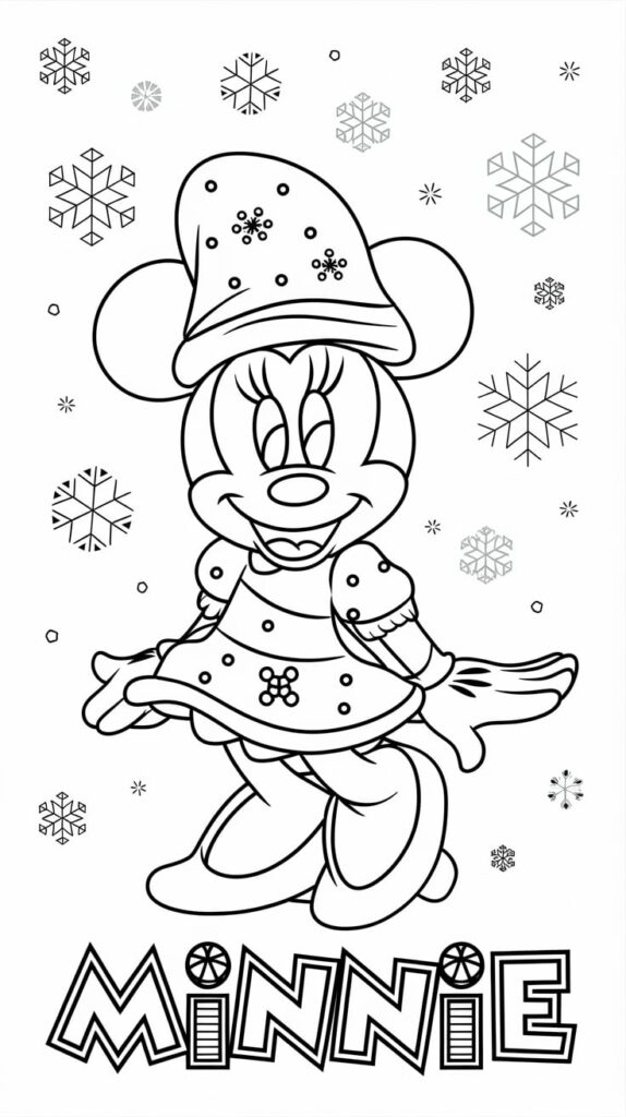 disegni minnie da colorare