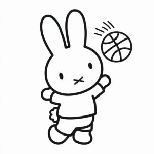 coloring pages of a miffy