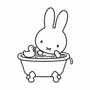 realistic miffy coloring pages