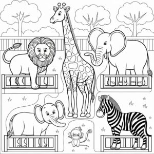 zoo coloring pages