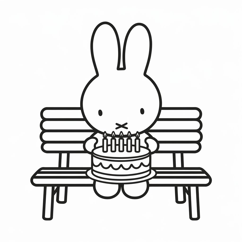 kleurplaat nijntje jarig