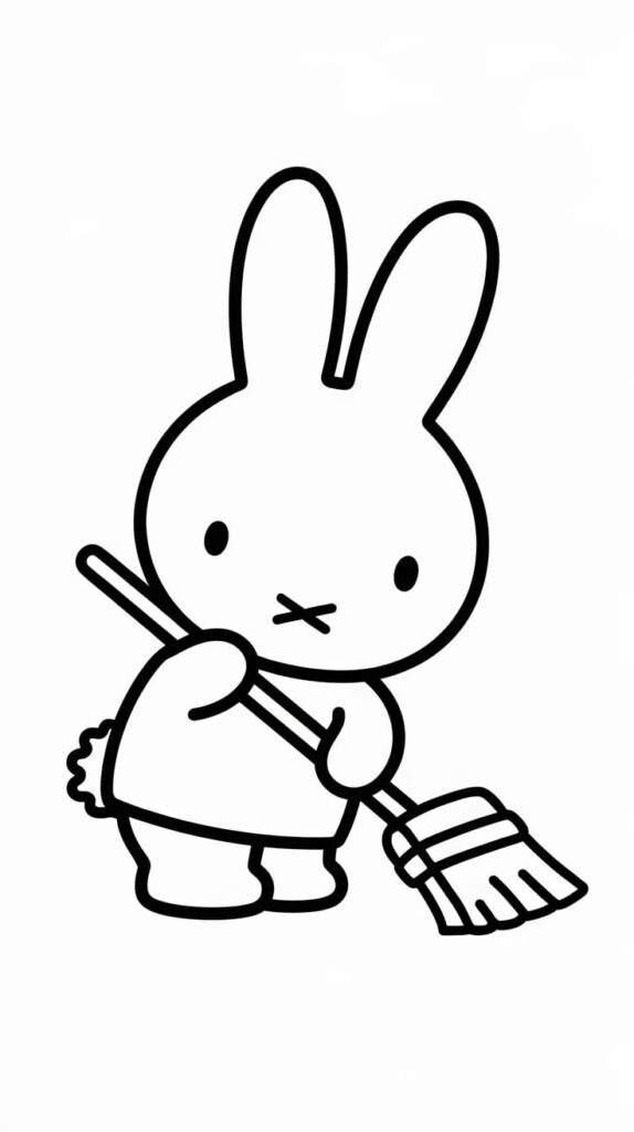 friends and miffy coloring pages