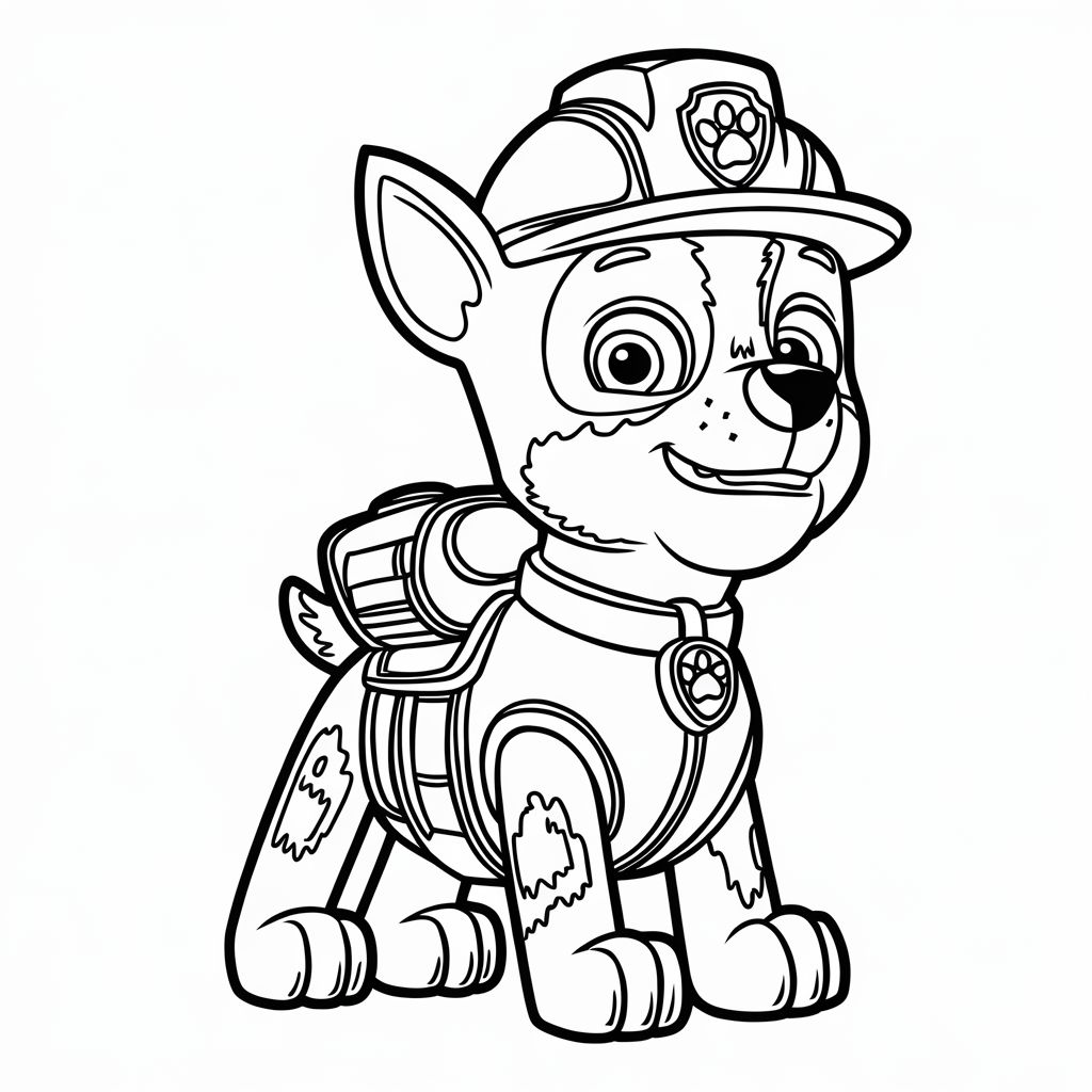kleurplaat paw patrol alle pups