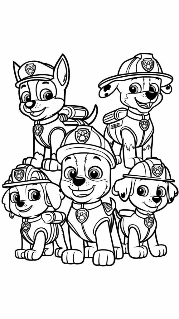 paw patrol personaggi da colorare