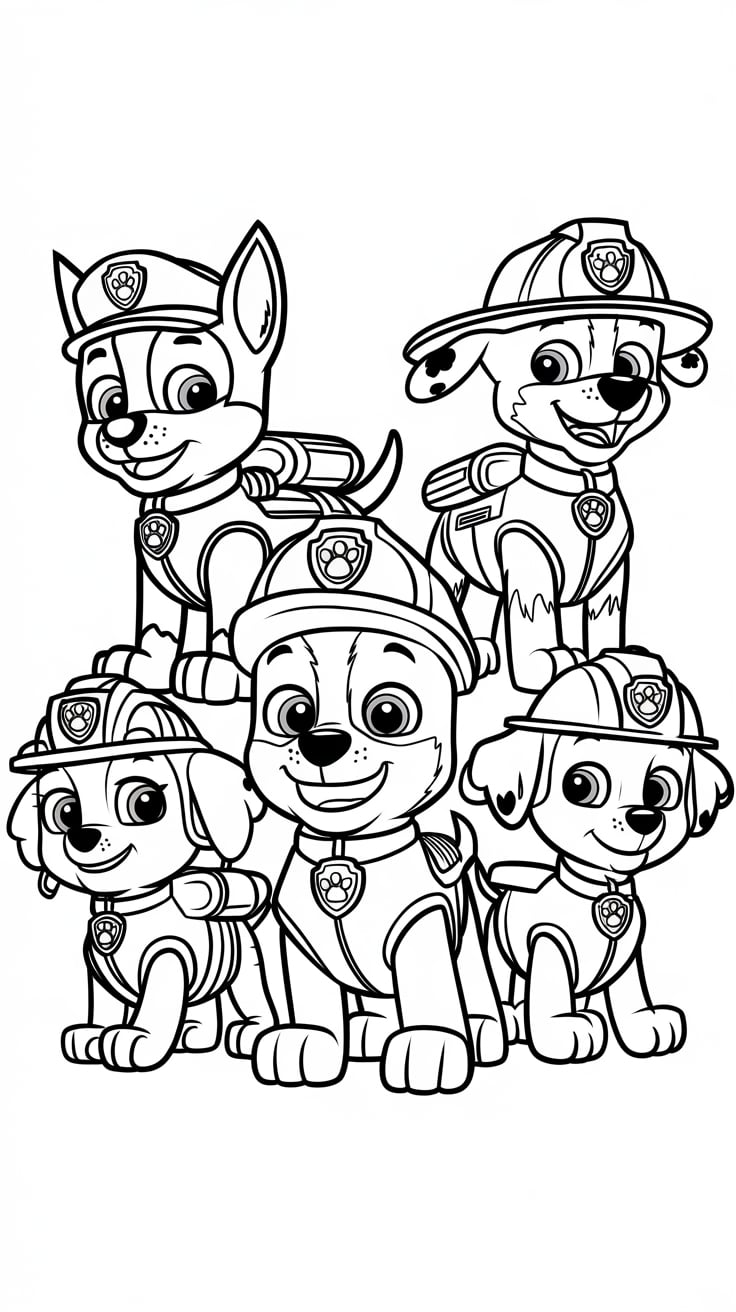 kleurplaat paw patrol auto