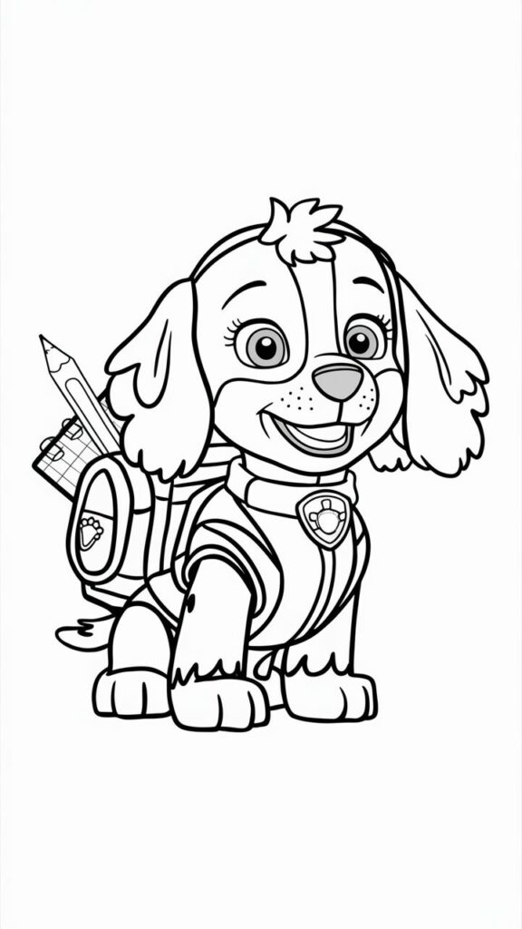 paw patrol pictures to color