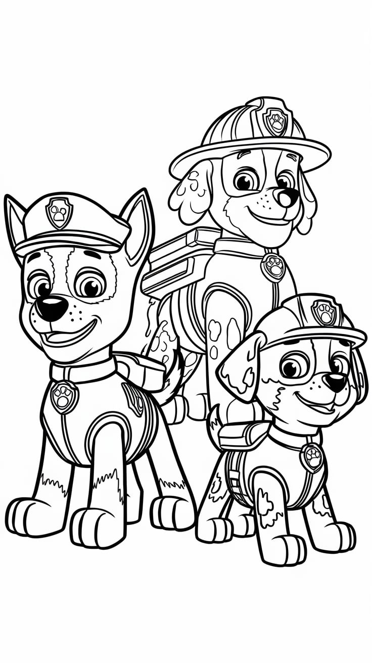 kleurplaat paw patrol skye