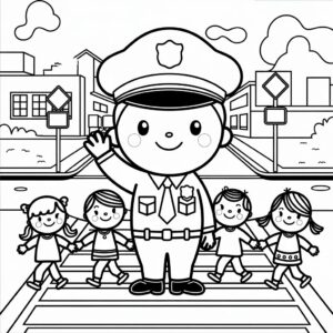 police officer coloring pages