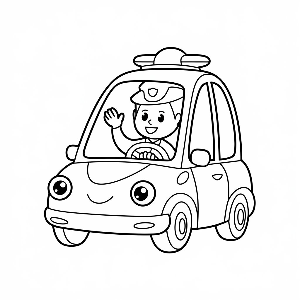 kleurplaat politie motor