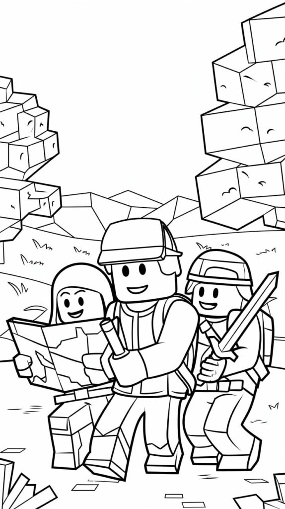 free roblox coloring pages