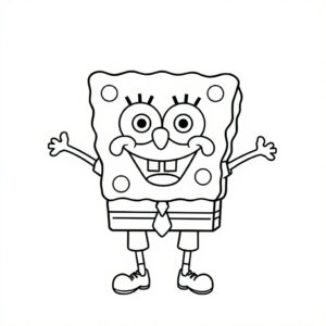 kleurplaat spongebob