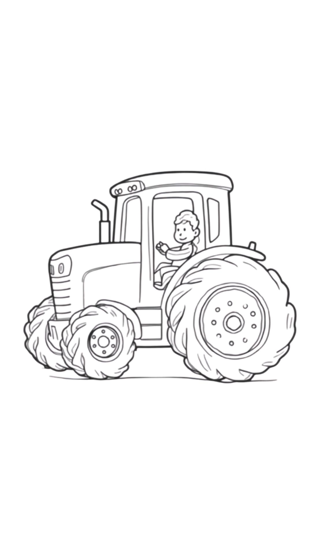 kleurplaat trekker deutz