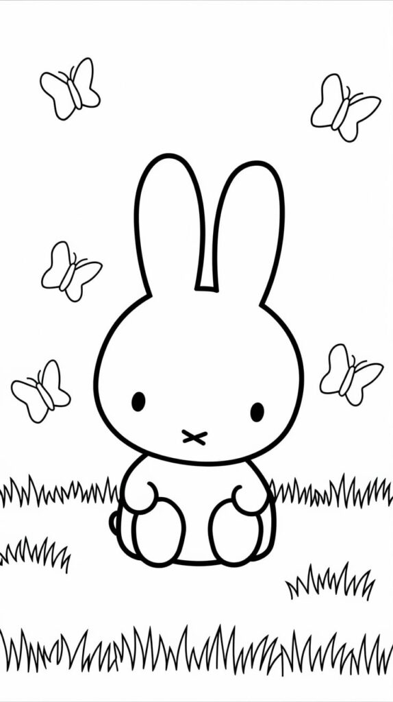 miffy coloring page free