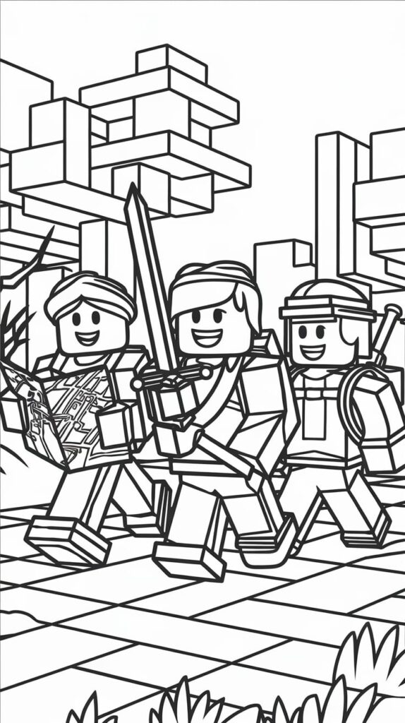 printable roblox coloring pages