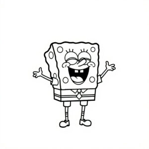 kleurplaat van spongebob