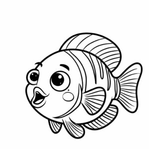 rainbow fish coloring page