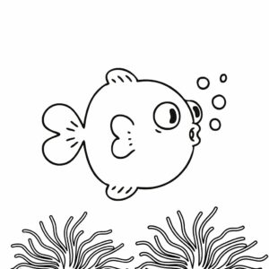 fishing coloring page