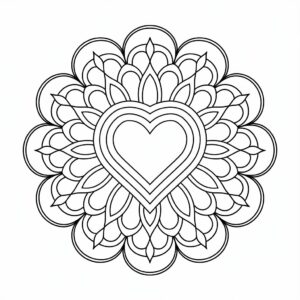 coloring pages hearts