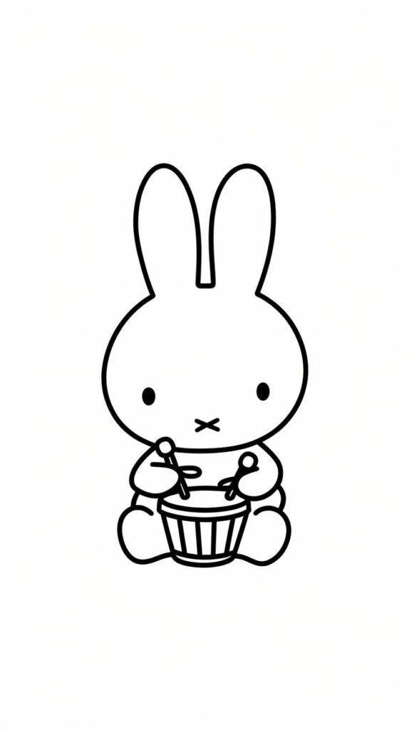 miffy coloring pages free for kid