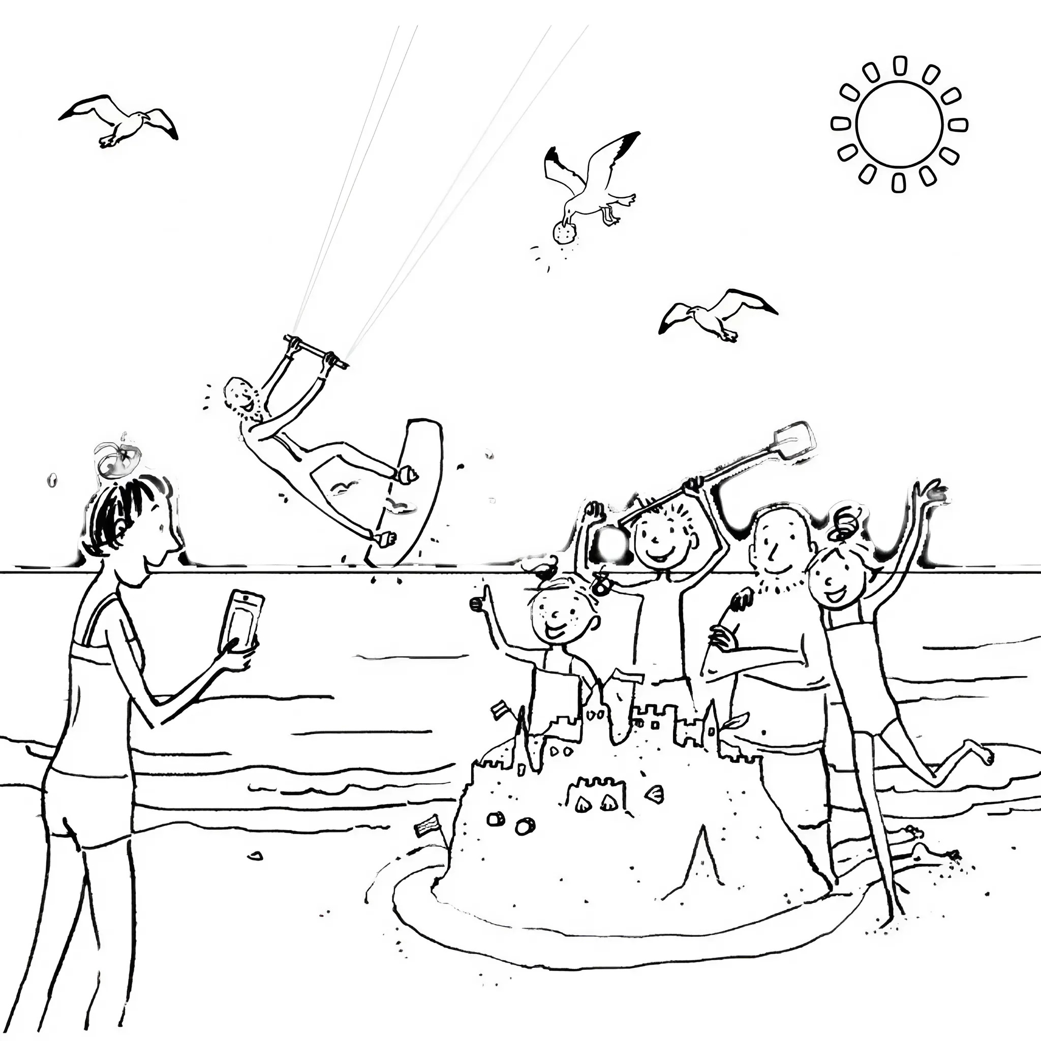 kleurplaat zoete zusjes kerst