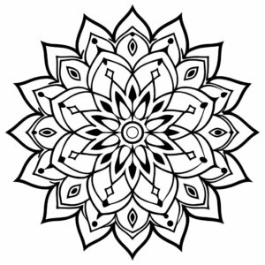 kleurplaten bloemen mandala