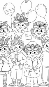 kleurplaten carnaval
