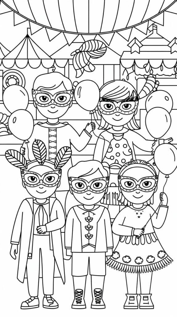 winter carnival coloring pages