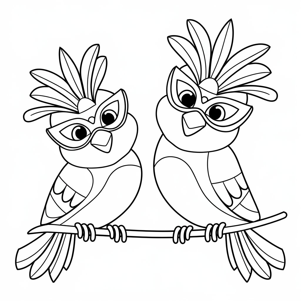 kleurplaten carnaval volwassenen