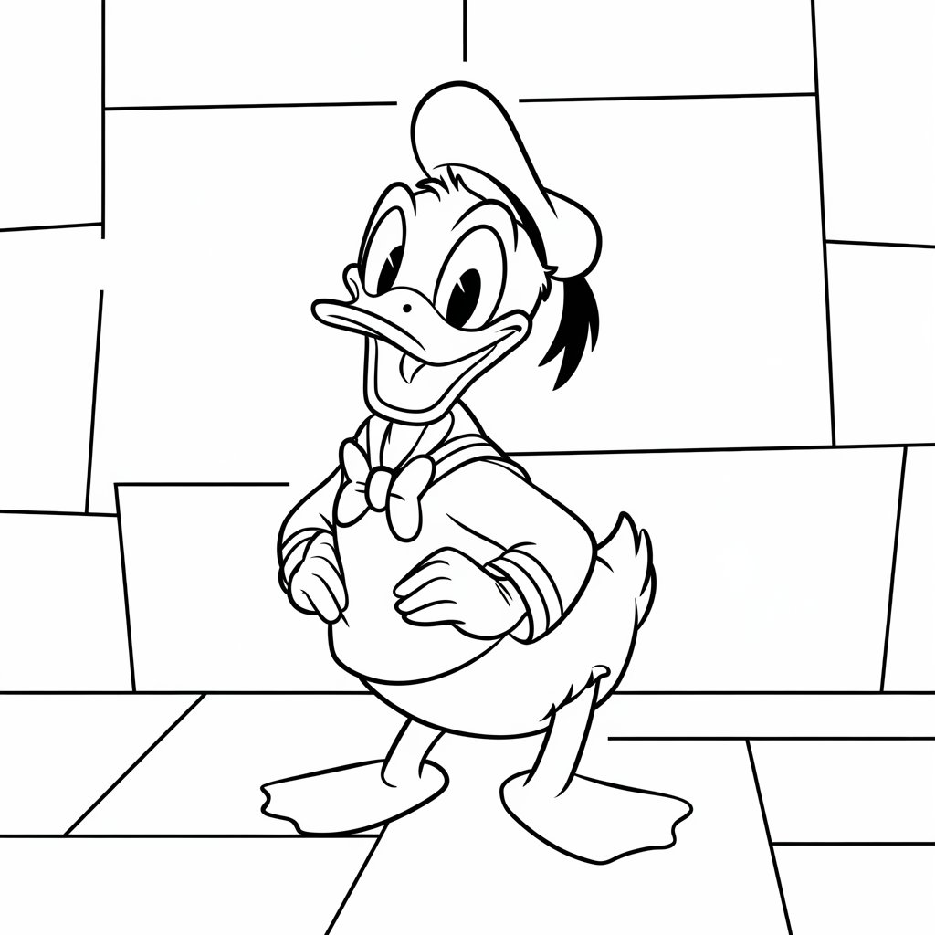 kleurplaten disney donald duck