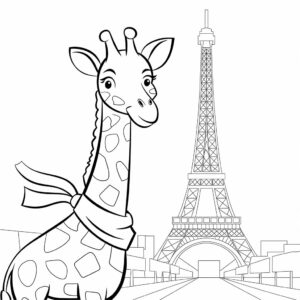 free printable giraffe coloring pages