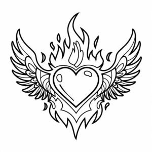 heart coloring page