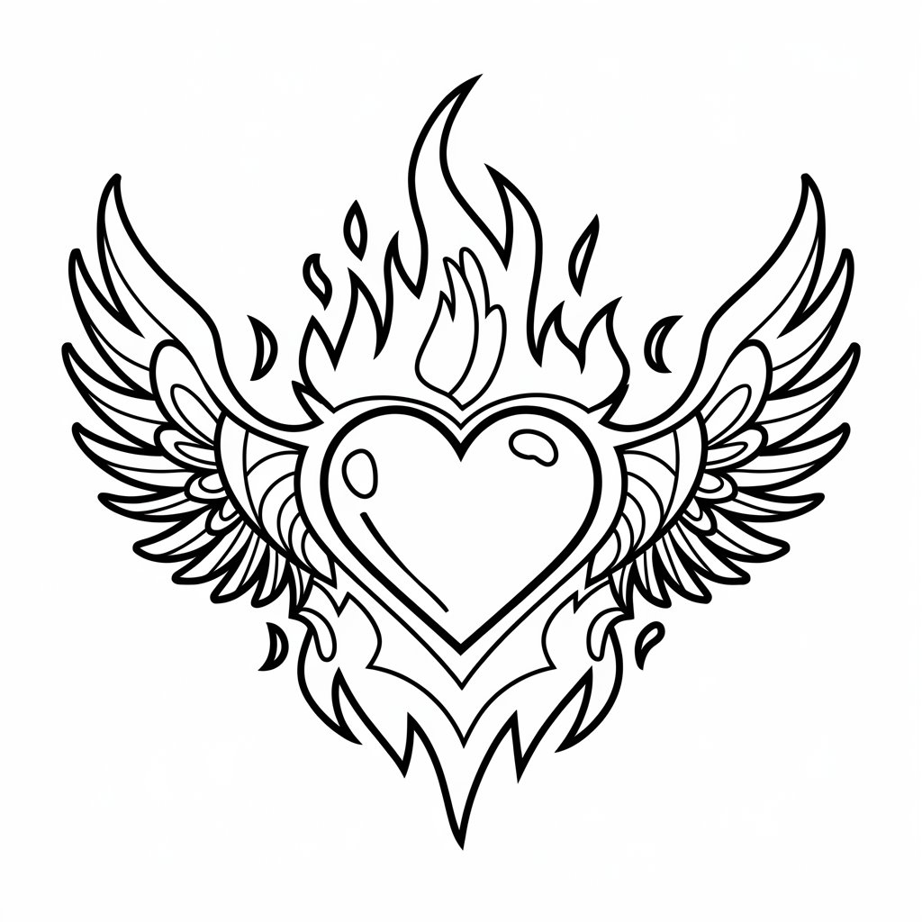heart coloring page