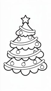 weihnachtsbaum ausmalbild kostenlos