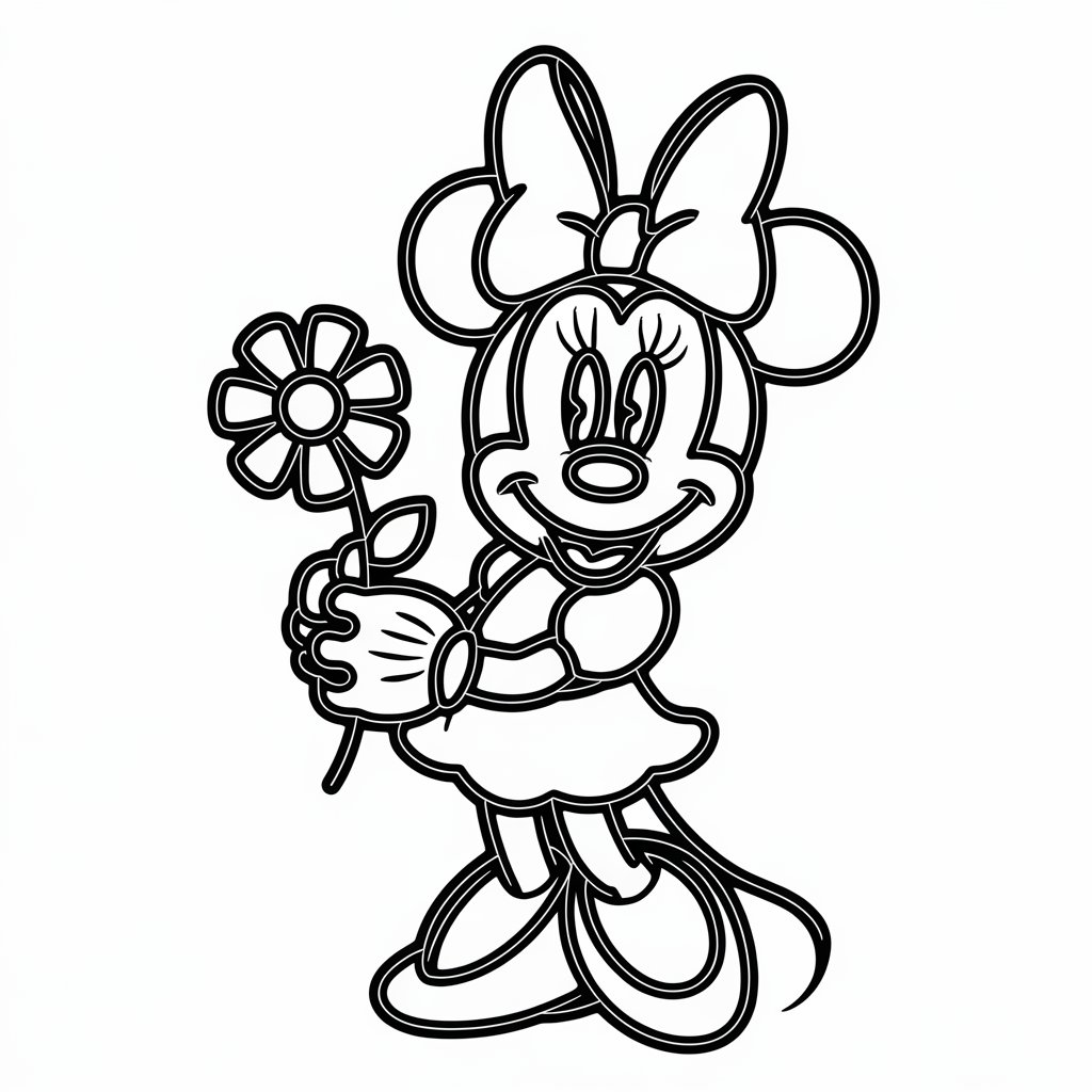 kleurplaten mickey en minnie mouse