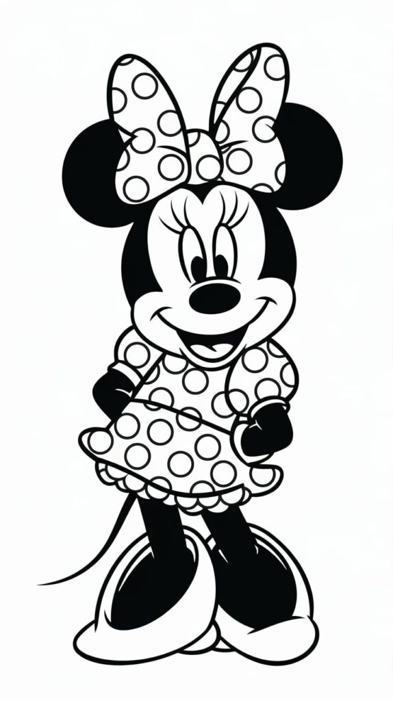 immagine minnie da colorare