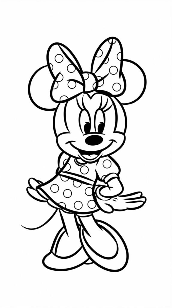 disegno minnie da colorare