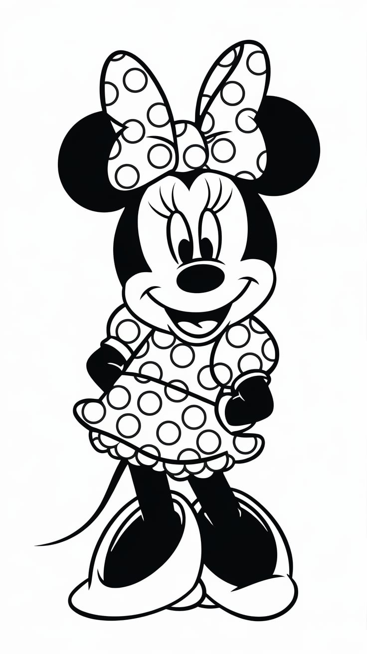 kleurplaten minnie mouse