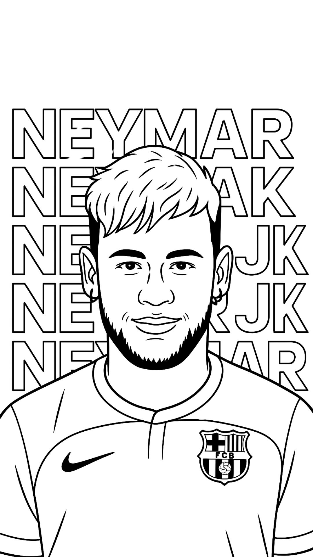 kleurplaten neymar