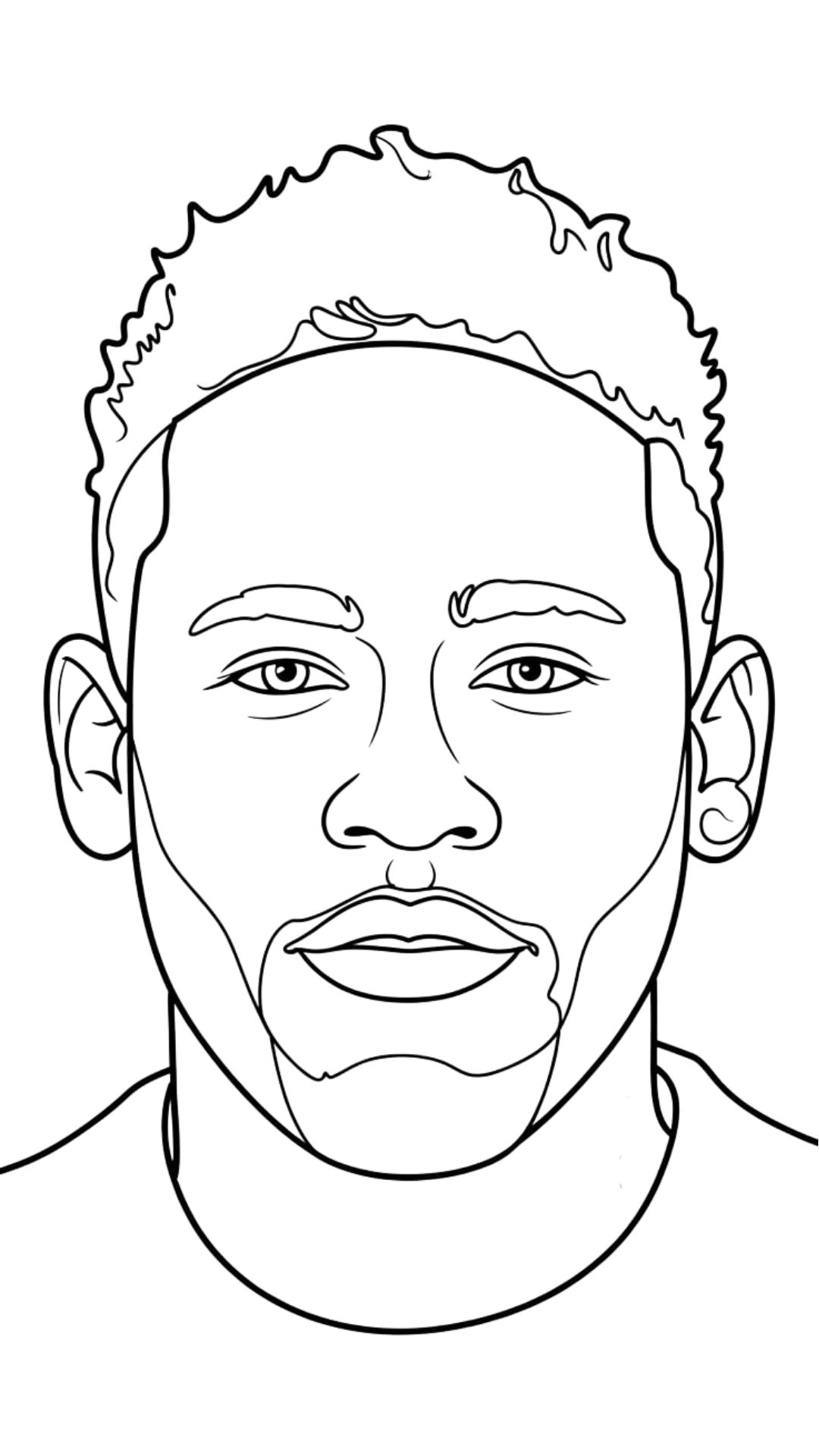 kleurplaten neymar parijs