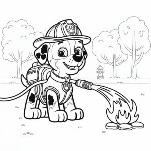 marshall paw patrol da colorare