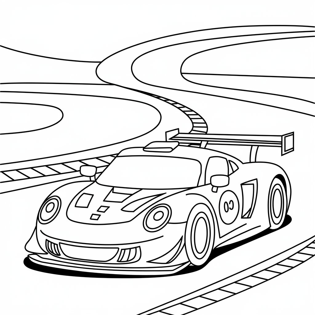 Gratis 14 Kleurplaat Raceauto Afdrukbare Pagina s Voor Kinderen